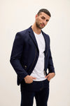 Double Zip Blazer - Navy