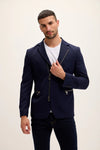 Double Zip Blazer - Navy