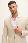 Tailored Fit Patch Pocket Blazer - Beige