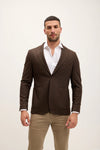 Tailored Fit Patch Pocket Blazer - Carob Houndstooth