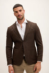 Tailored Fit Patch Pocket Blazer - Carob Houndstooth