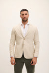 Tailored Fit Patch Pocket Blazer - Beige