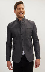 High Collar Jacket - Anthracite