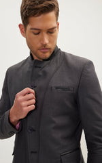 High Collar Jacket - Anthracite