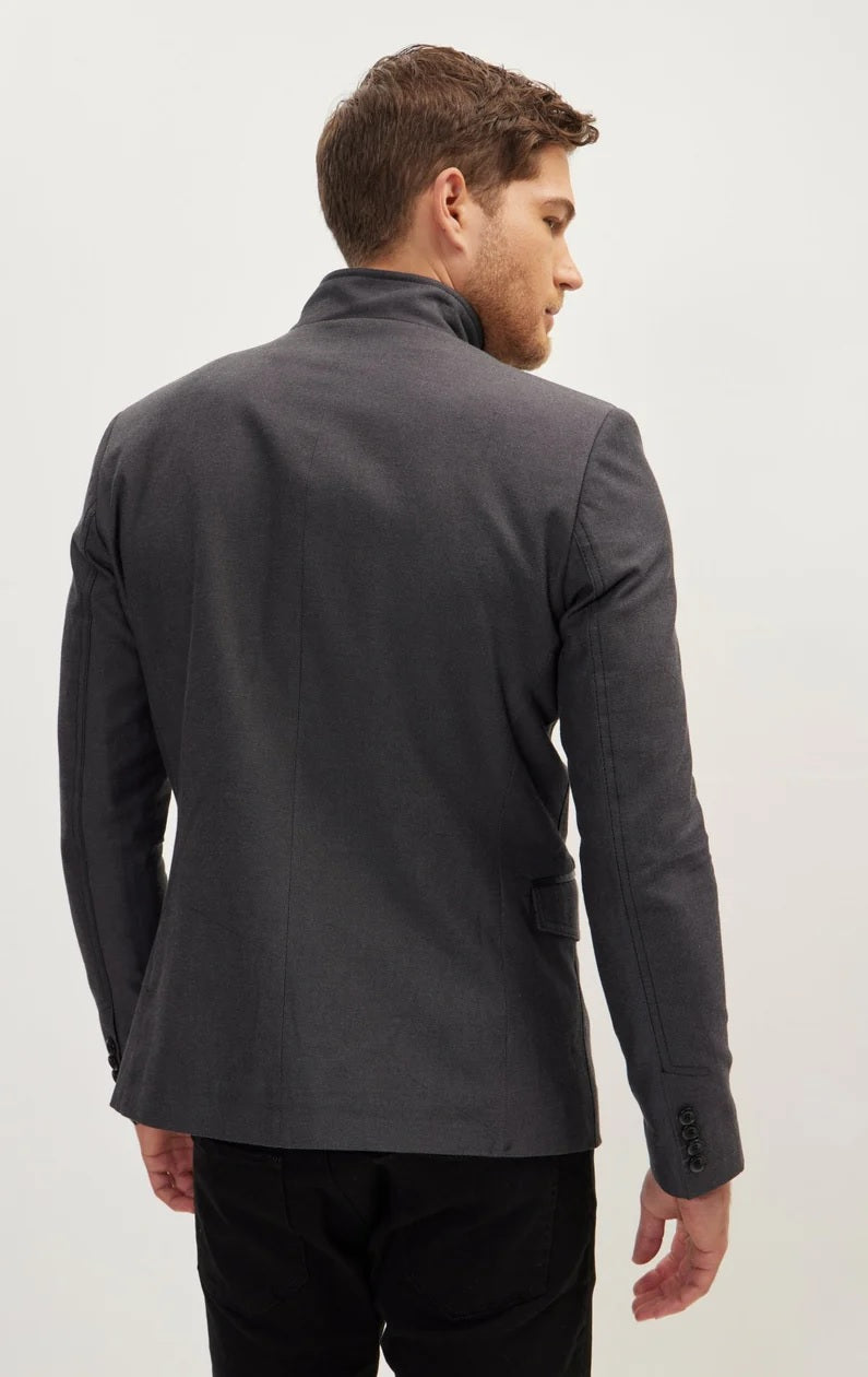 High Collar Jacket - Anthracite