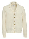 Shawl Collar Wool Cardigan - Off White