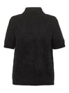 Alpaca Wool Short Sleeve Turtleneck - Black