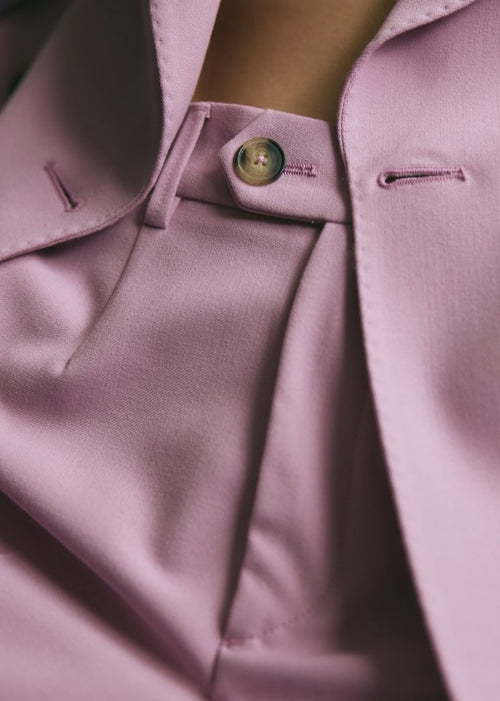 Tailored High Waist Trousers - Mauve