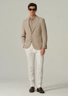 Italian Wool Cotton Linen Blazer - Sand