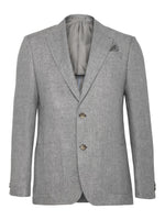 Italian Linen Patch Pocket Blazer - Light Grey