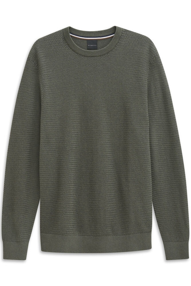 Textured Cotton Cashmere Sweater - Green