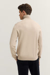 Cotton Cashmere Turtleneck - Beige