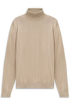 Cotton Cashmere Turtleneck - Beige