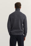 Textured Wool Turtleneck - Grey
