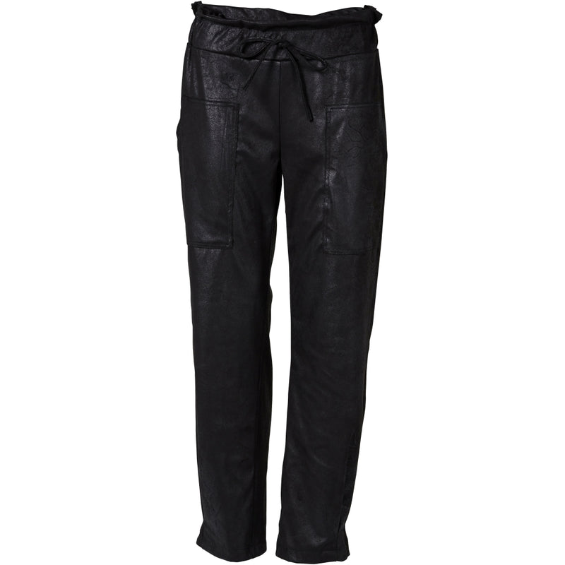 Rilla Vegan Leather Trousers - Black