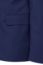 Fisheye Pattern Virgin Wool Suit - Blue