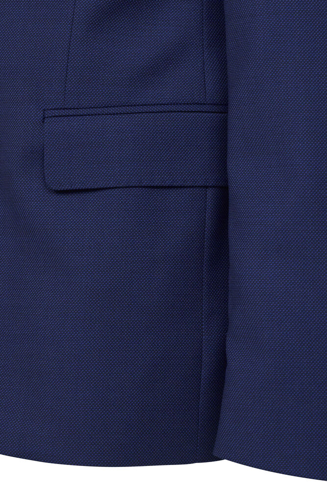 Fisheye Pattern Virgin Wool Suit - Blue