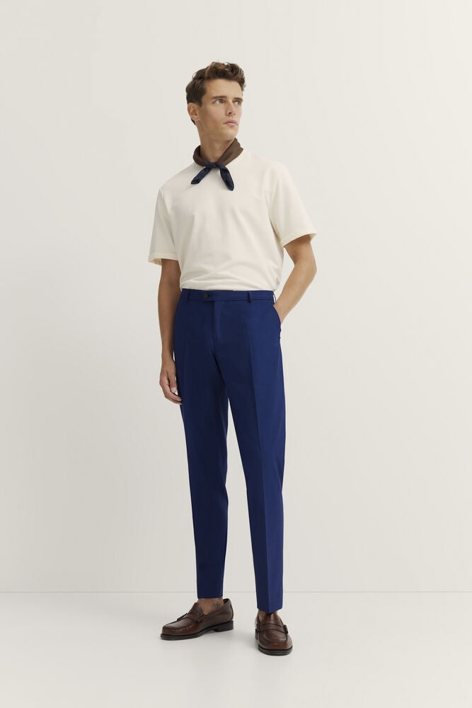Fisheye Pattern Virgin Wool Suit - Blue