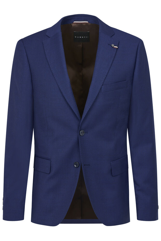 Fisheye Pattern Virgin Wool Suit - Blue