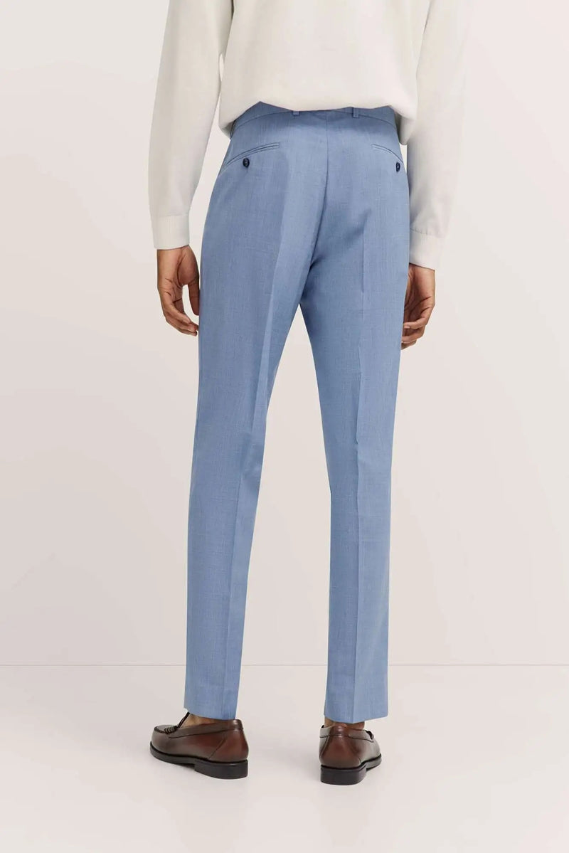 Italian Wool Dress Trousers - Light Blue