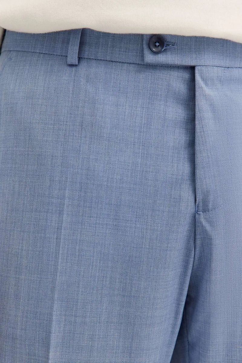 Italian Wool Dress Trousers - Light Blue