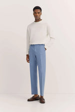 Italian Wool Dress Trousers - Light Blue