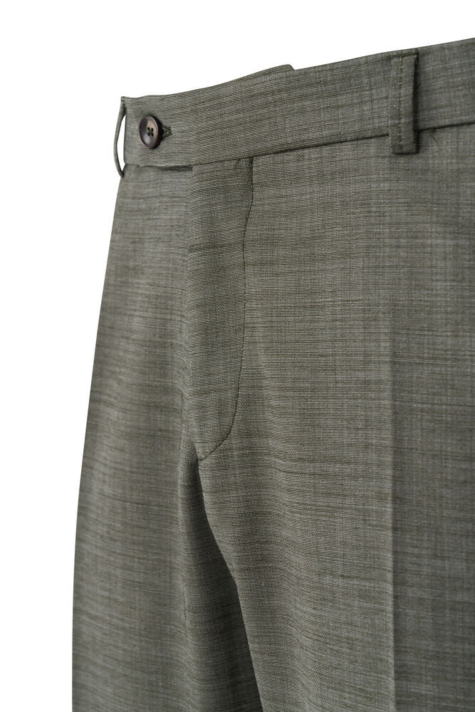 Italian Wool Suit - Olive Green