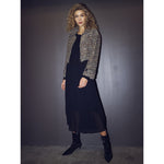 Venca Boucle Short Jacket - Black Mix
