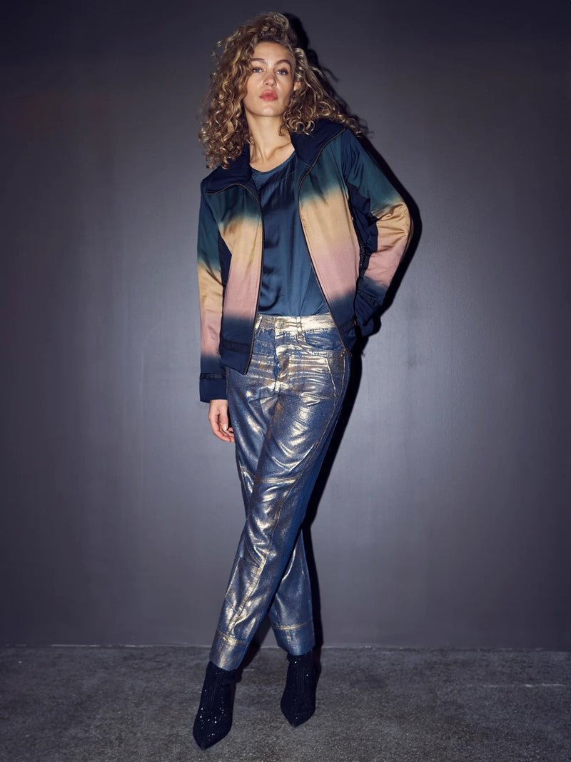 Vanea Tencel Trousers - Navy Mix