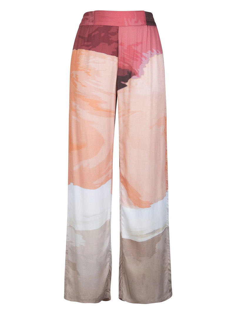 Elina Yola Abstract Trousers - Berry Mix