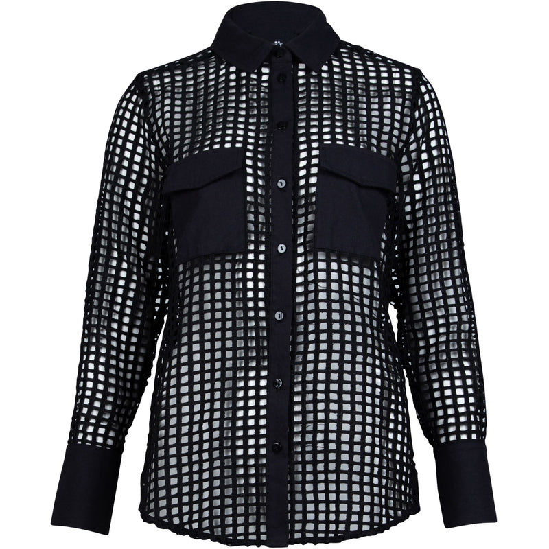Yara Transparent Shirt - Black
