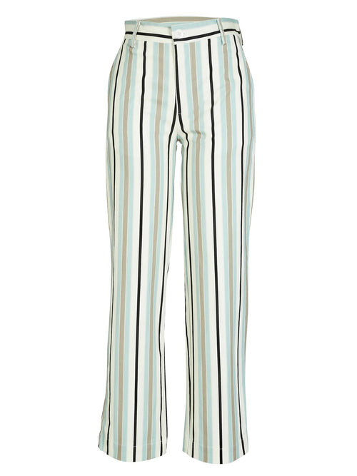 Yusi Striped Trousers -Blue Mix