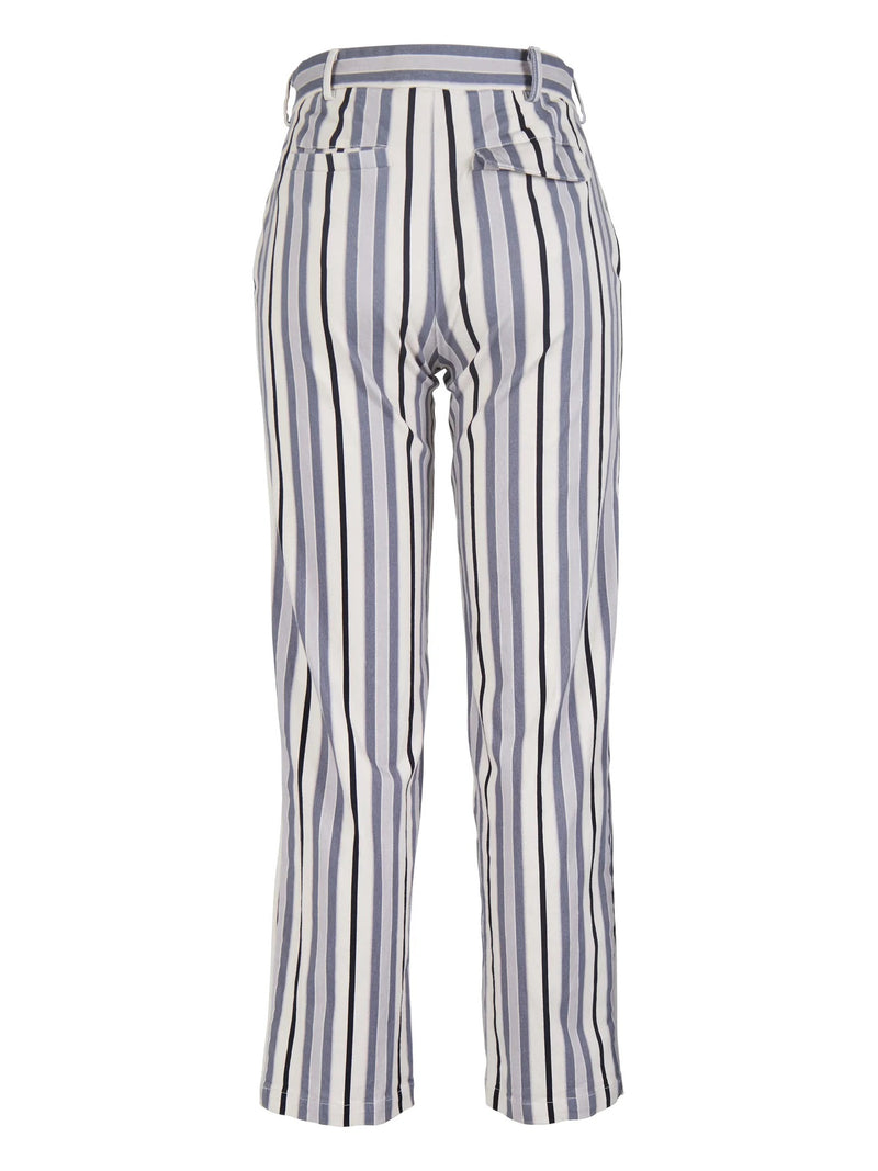 Yusi Striped Trousers -Bone Mix