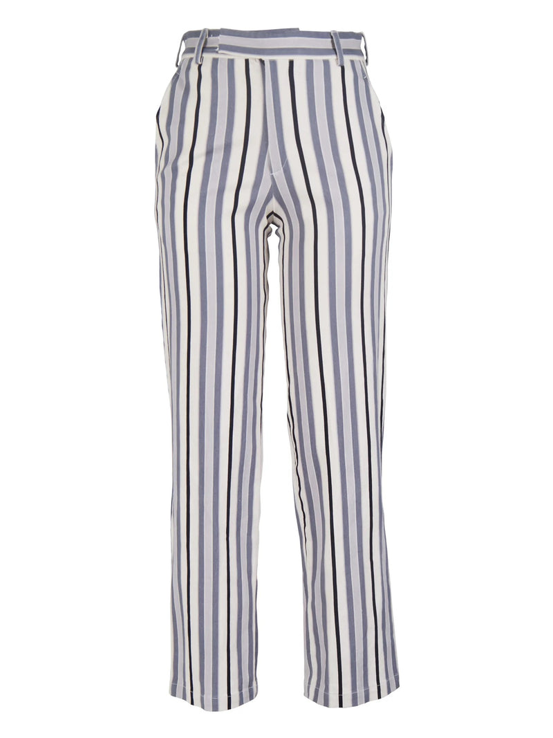 Yusi Striped Trousers -Bone Mix