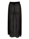 Yve Mesh Wrap Skirt - Black