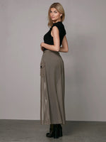Yve Mesh Wrap Skirt - Mud