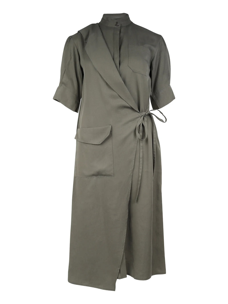 Ymke Wrap Dress - Olive