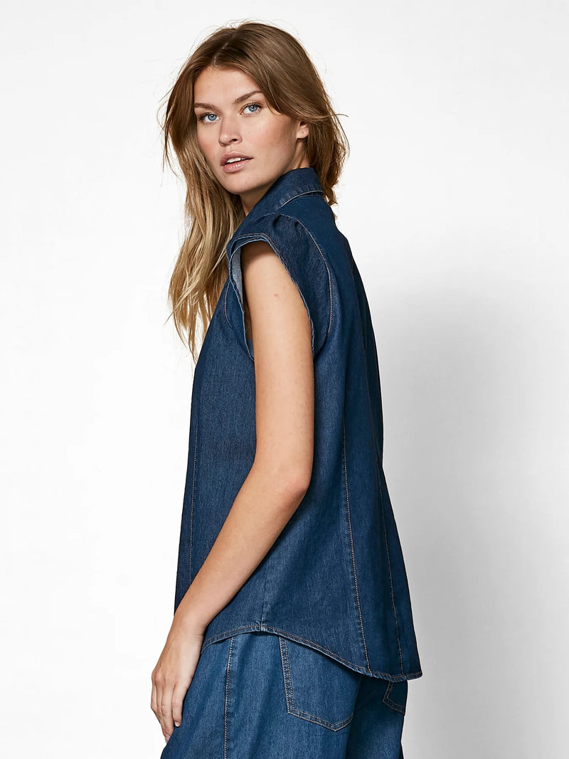 Ziga Short Sleeve Top - Denim