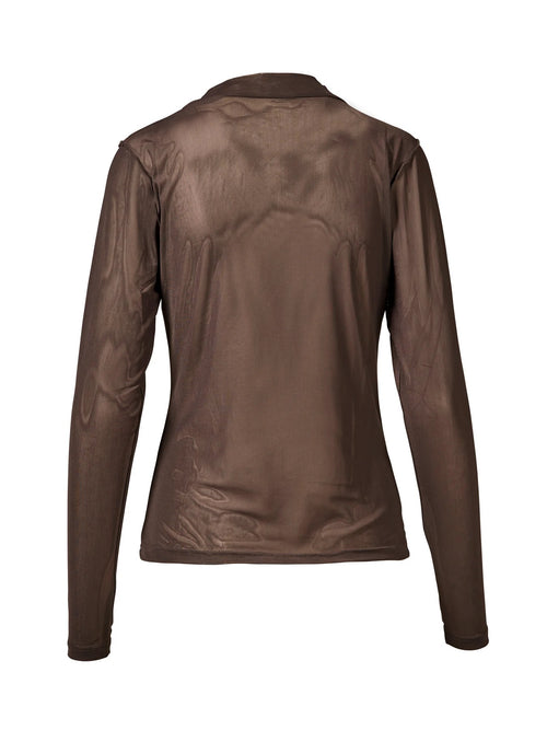 Agneta Mesh Top - Brown