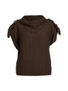 Anja Rib Knit Top - Brown