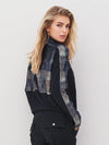 Anna Printed Pullover with Drawstring - Black Mix