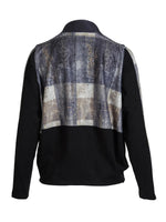 Anna Printed Pullover with Drawstring - Black Mix