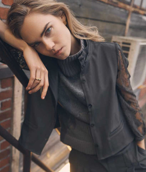 Alexa Knit Top - Grey