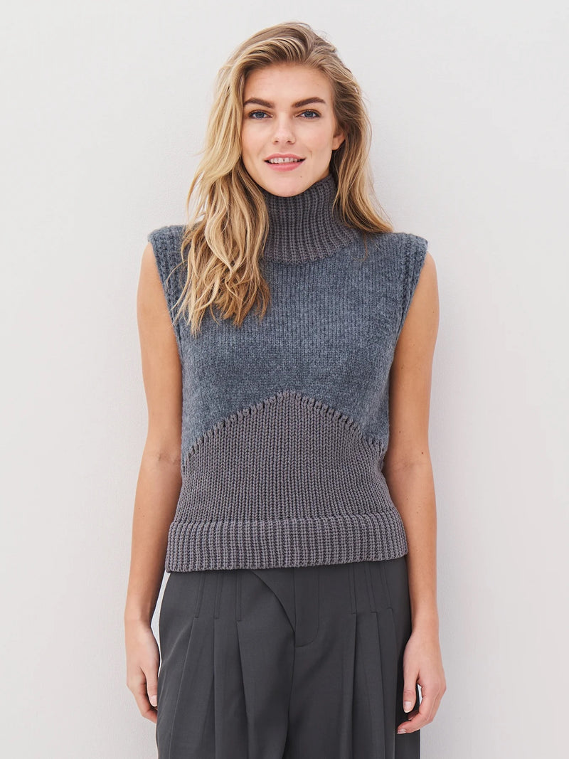 Alexa Knit Top - Grey