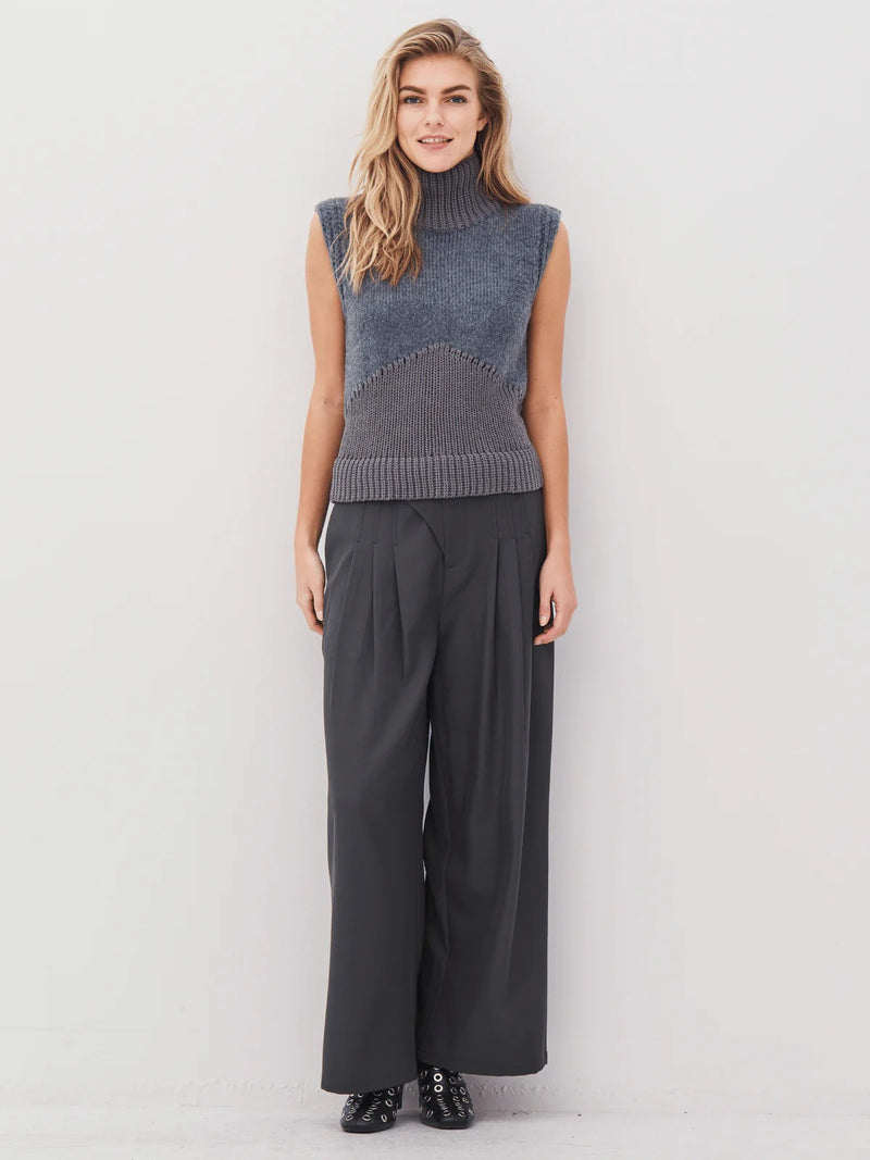 Alexa Knit Top - Grey