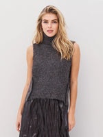 Agnes Chunky Knit Vest - Brown