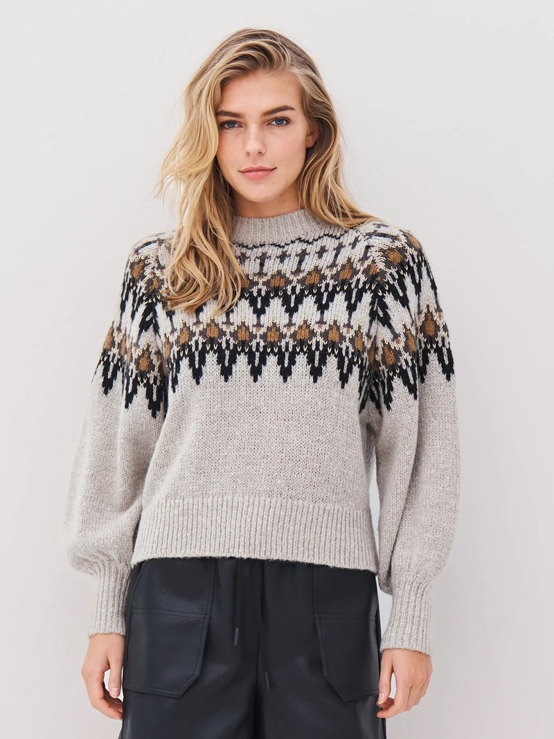 Alena Knit Sweater - Bone Mix