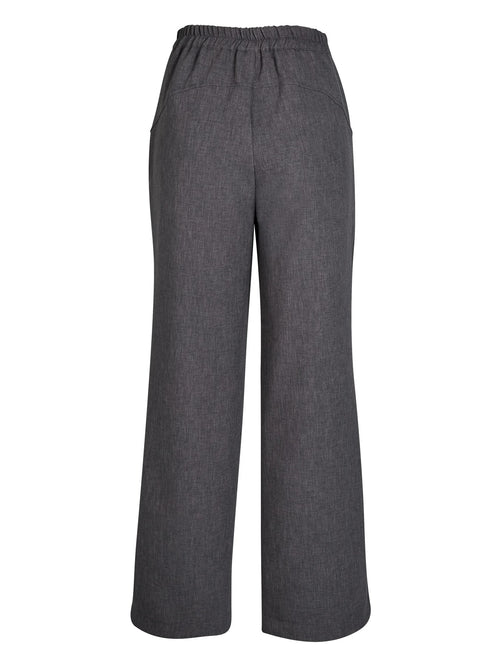 Alina Piped Trousers - Grey