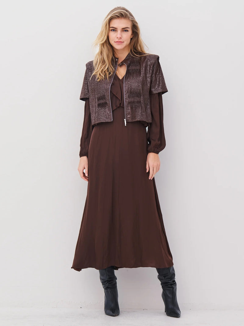 Anett Pleated Jacket - Cappucino