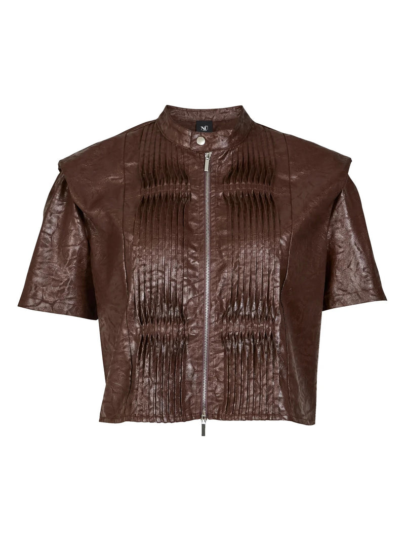 Anett Pleated Jacket - Cappucino